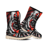 Evil Clown Print Winter Boots