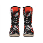 Evil Clown Print Winter Boots