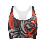 Evil Clown Print Women's Sports Bra