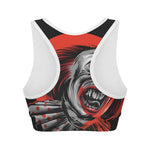 Evil Clown Print Women's Sports Bra