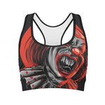 Evil Clown Print Women's Sports Bra