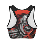 Evil Clown Print Women's Sports Bra