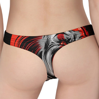 Evil Clown Print Women's Thong