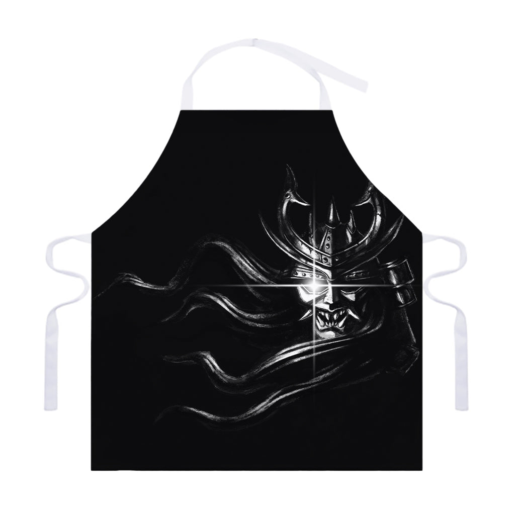 Evil Samurai Mask Print Adjustable Apron