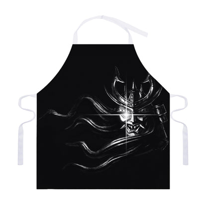 Evil Samurai Mask Print Adjustable Apron