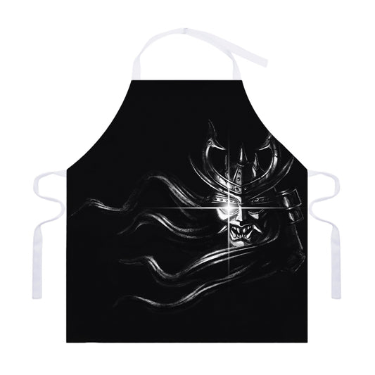 Evil Samurai Mask Print Adjustable Apron