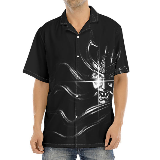 Evil Samurai Mask Print Aloha Shirt