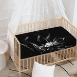 Evil Samurai Mask Print Baby Crib Sheet