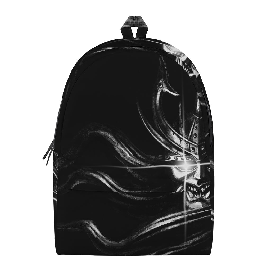 Evil Samurai Mask Print Backpack