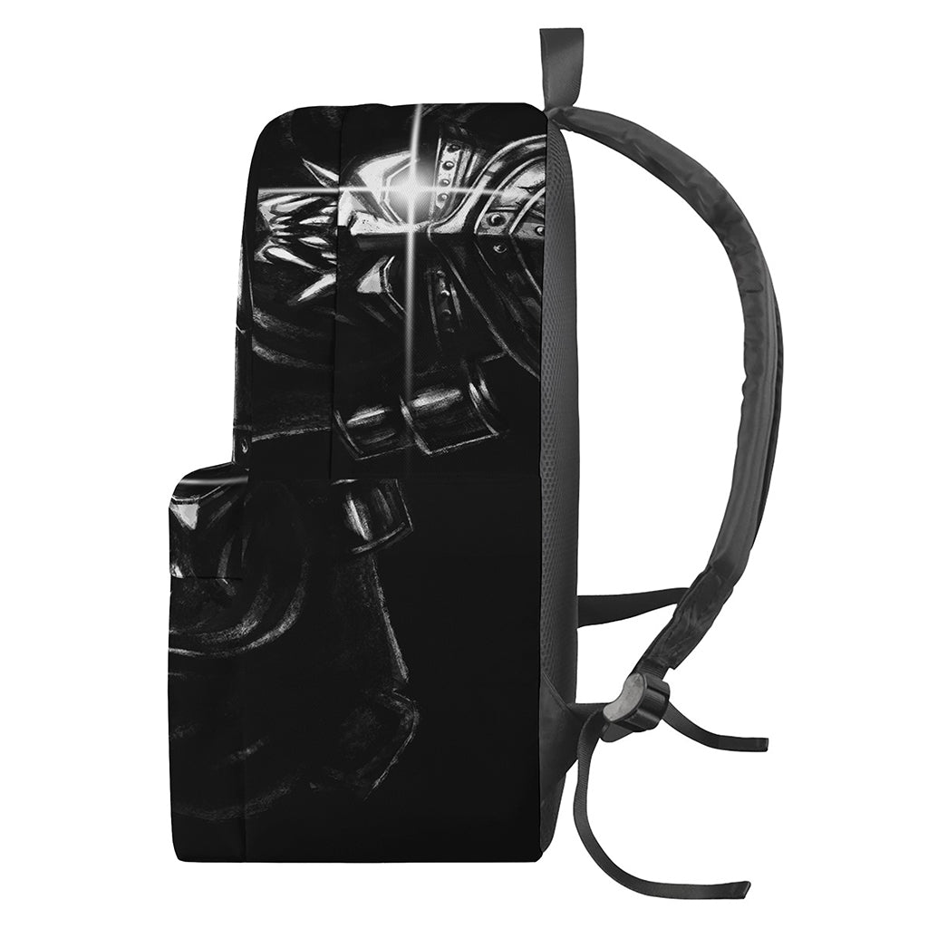 Evil Samurai Mask Print Backpack