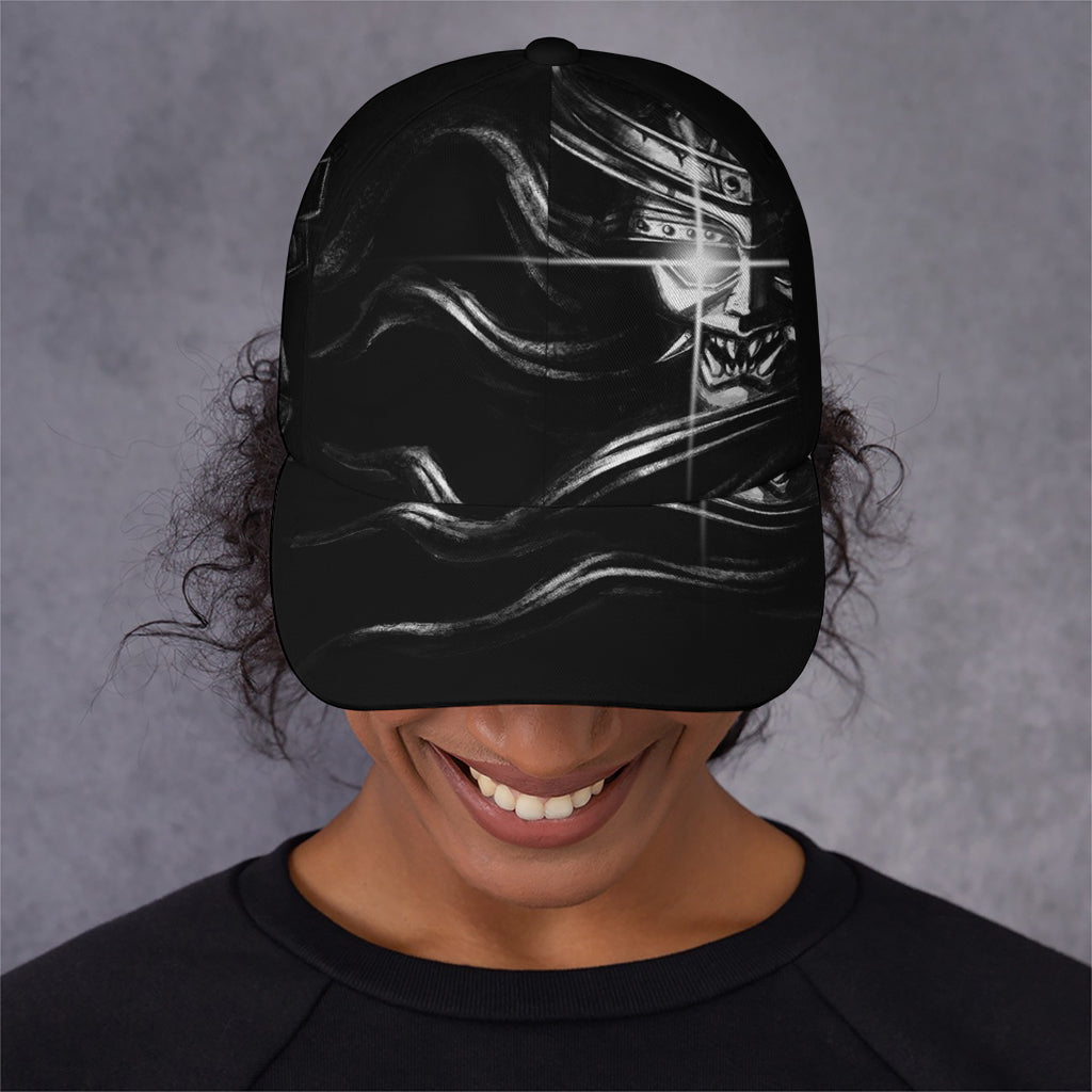 Evil Samurai Mask Print Baseball Cap