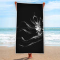 Evil Samurai Mask Print Beach Towel