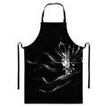 Evil Samurai Mask Print Bib Apron With Pocket