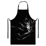 Evil Samurai Mask Print Bib Apron With Pocket