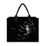 Evil Samurai Mask Print Canvas Tote Bag