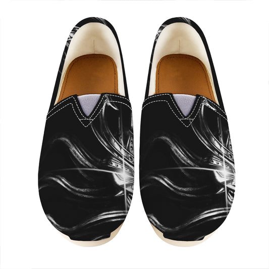 Evil Samurai Mask Print Casual Shoes