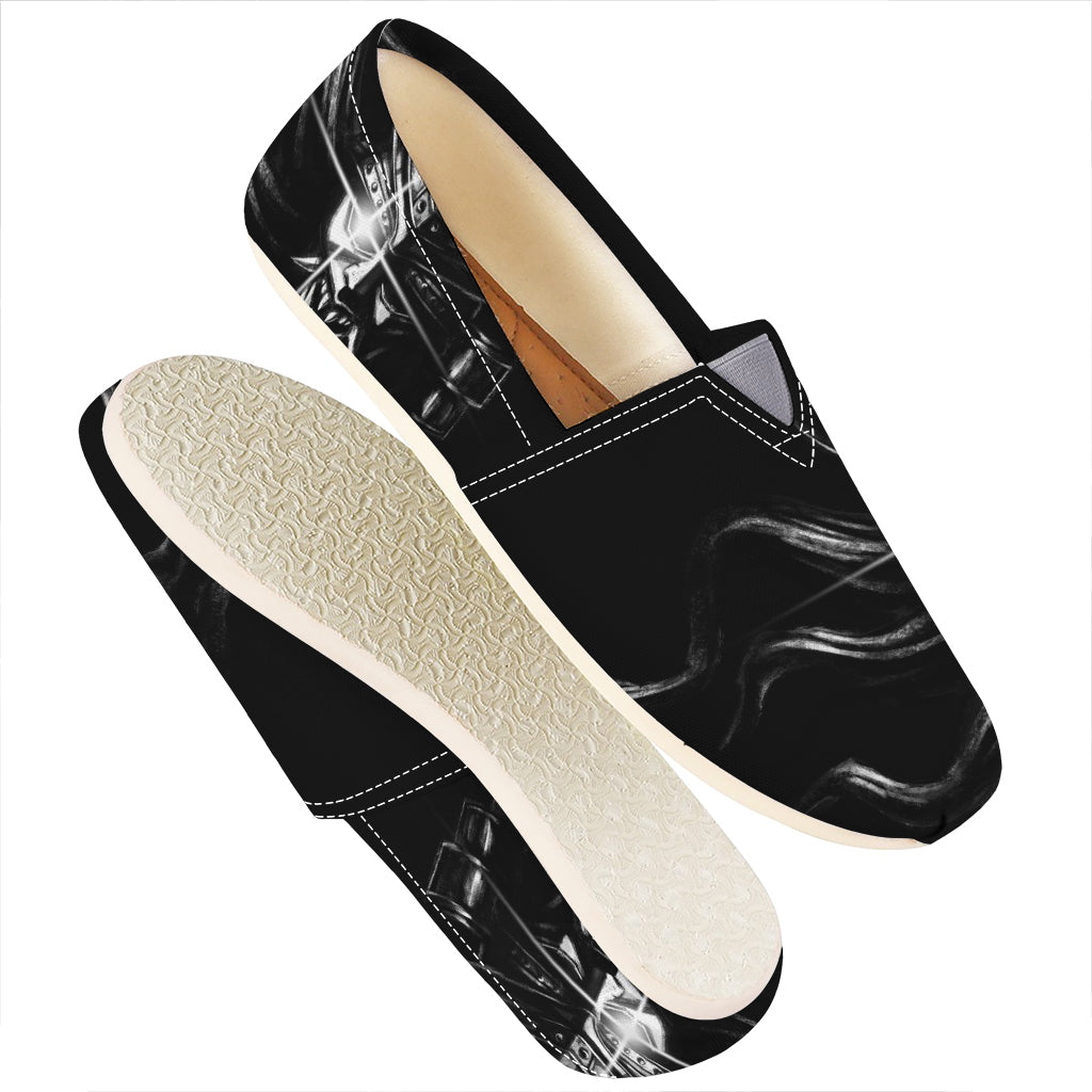 Evil Samurai Mask Print Casual Shoes