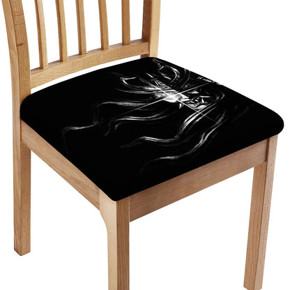 Evil Samurai Mask Print Chair Cushion Cover