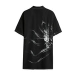 Evil Samurai Mask Print Cotton Hawaiian Shirt