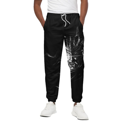 Evil Samurai Mask Print Cotton Pants