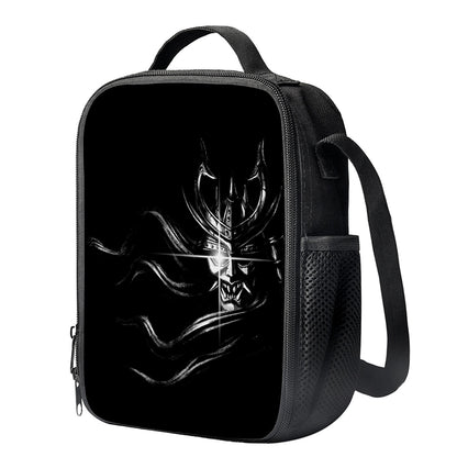 Evil Samurai Mask Print Crossbody Lunch Bag