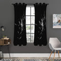Evil Samurai Mask Print Grommet Curtain Panels