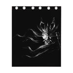 Evil Samurai Mask Print Curtain