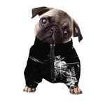 Evil Samurai Mask Print Dog Zip Up Jacket