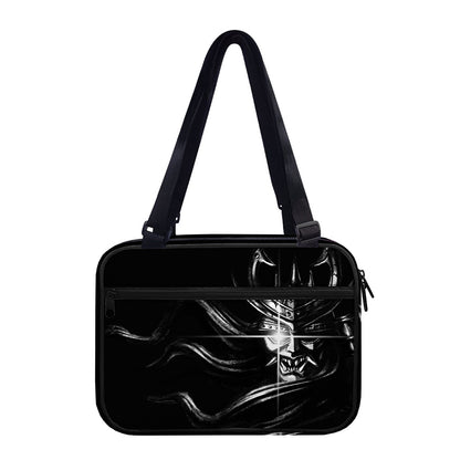Evil Samurai Mask Print Double Strap Bible Bag