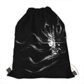Evil Samurai Mask Print Drawstring Bag