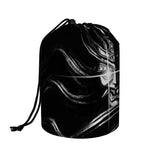Evil Samurai Mask Print Drawstring Makeup Bag