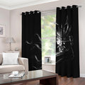 Evil Samurai Mask Print Extra Wide Grommet Curtains