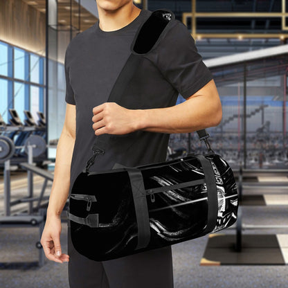 Evil Samurai Mask Print Gym Bag