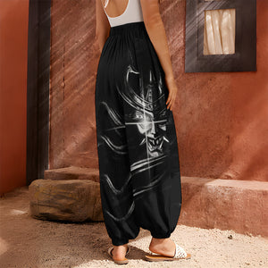 Evil Samurai Mask Print Harem Pants