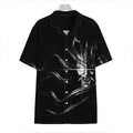 Evil Samurai Mask Print Hawaiian Shirt