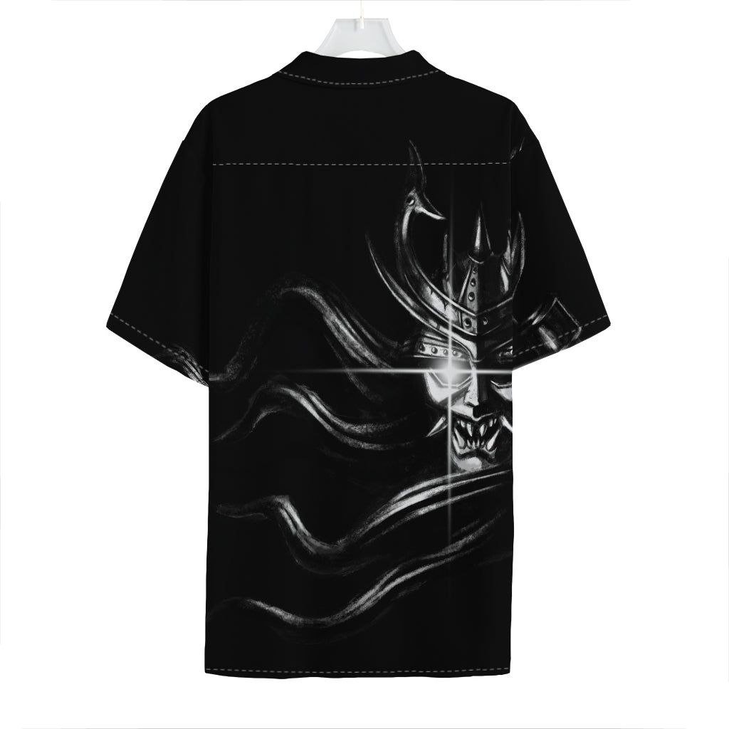 Evil Samurai Mask Print Hawaiian Shirt