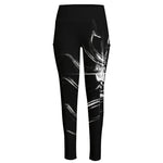 Evil Samurai Mask Print High-Waisted Pocket Leggings