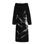 Evil Samurai Mask Print Hooded Bathrobe