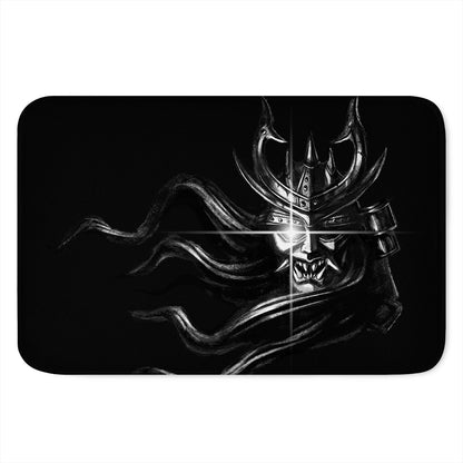 Evil Samurai Mask Print Indoor Door Mat