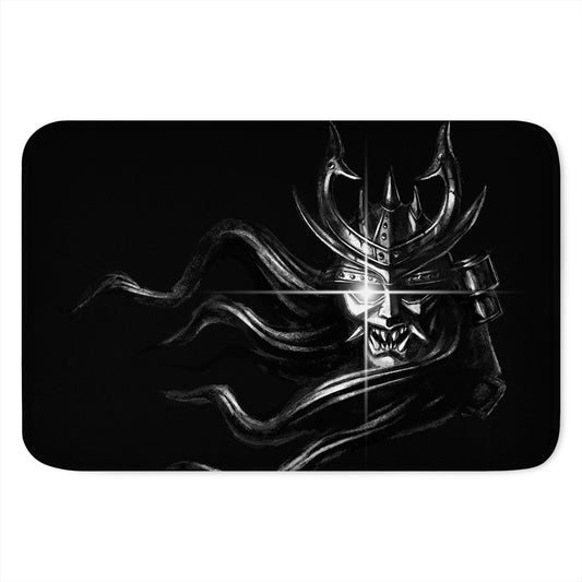 Evil Samurai Mask Print Indoor Door Mat