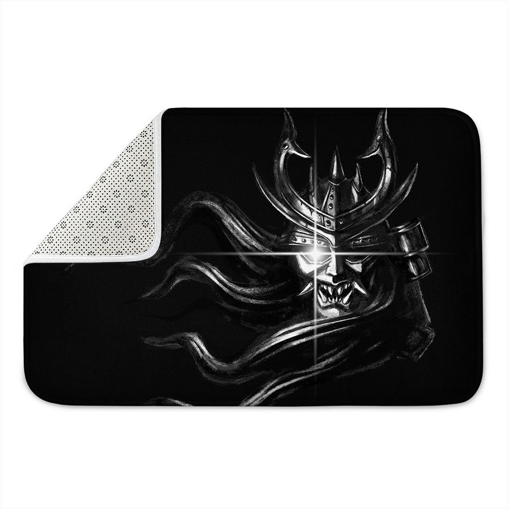 Evil Samurai Mask Print Indoor Door Mat