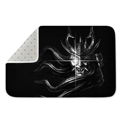 Evil Samurai Mask Print Indoor Door Mat