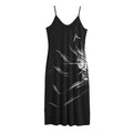 Evil Samurai Mask Print Jersey Midi Cami Dress