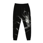 Evil Samurai Mask Print Jogger Pants