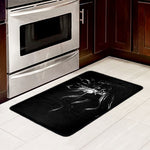 Evil Samurai Mask Print Kitchen Mat