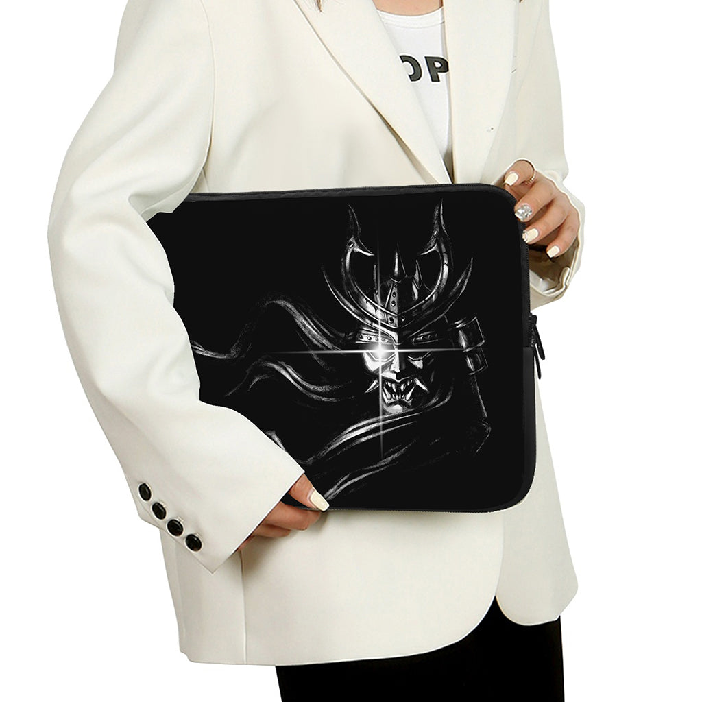 Evil Samurai Mask Print Laptop Sleeve