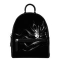 Evil Samurai Mask Print Leather Backpack