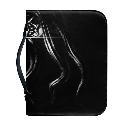 Evil Samurai Mask Print Leather Bible Cover