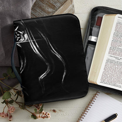 Evil Samurai Mask Print Leather Bible Cover