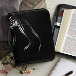 Evil Samurai Mask Print Leather Bible Cover